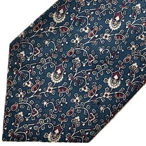 Pierre Cardin Silk Tie Green Brown Paisley Print Couture Collection Vintage‎
